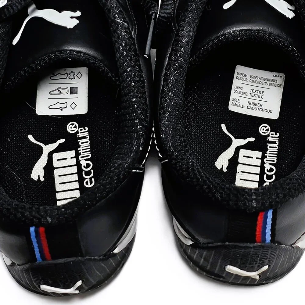 Puma BMW Motorsport Drift Cat 5 Driving Shoes Black Leather Men's 8 Sneakers